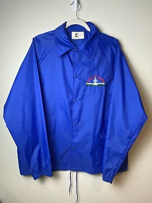 Vintage Land O Lakes Rain Coat K Brand Made In USA BLUE Size Large Adult • $42.14