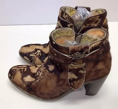 Siren By Mark Nason Women's Booties Animal Print Heeled Ankle Boots Size 8.5 • $69.99