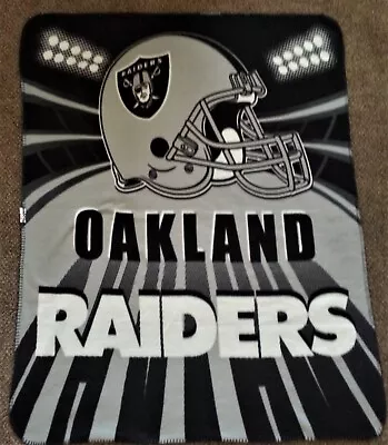 Oakland Raiders Fleece Throw Blanket Northwest Old School Raiders NOT Las Vegas • $15.75