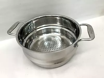 All Clad Steamer Pasta Insert Colander Strainer Stainless Steel 8  X 4  • $24.99