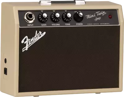 Fender Mini '65 Twin Electric Guitar Amplifier Miniature Portable Amp Blonde • $59.99