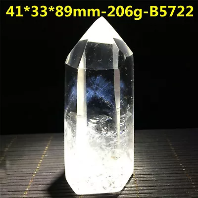 B5722-206g RARE NATURAL BLUE  Angel Feathers  QUARTZ CRYSTAL POINT HEALING • $60