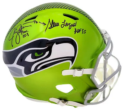 Steve Largent & Jim Zorn Autographed Seahawks Flash Full Size Helmet Mcs 210449 • $299