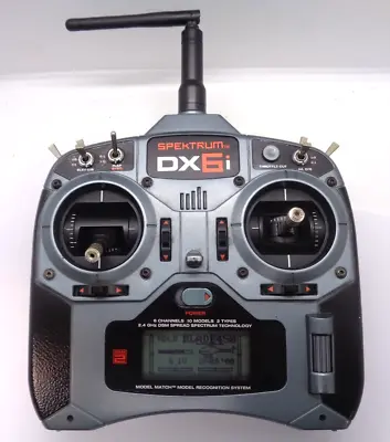 Spektrum DX6I DSM2 2.4GHz Transmitter Excellent Condition Mode 2 Left  Throttle • £68.99