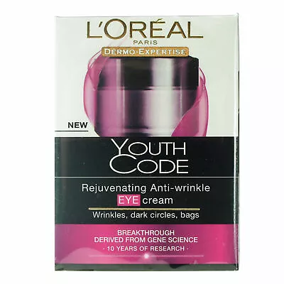 2 X L'OREAL YOUTH CODE REJUVENATING ANTI-WRINKLE EYE CREAM • £25