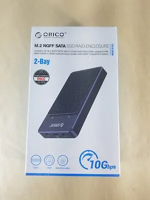 Orico M.2 NGFF SATA SSD Raid Enclosure 2-Bay New Sealed M2n210-RC3 • $49.95