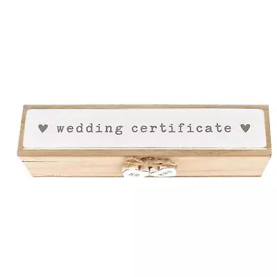 Wooden Wedding Certificate Holder Rustic Marriage Keepsake Anniversary Gift • £9.90