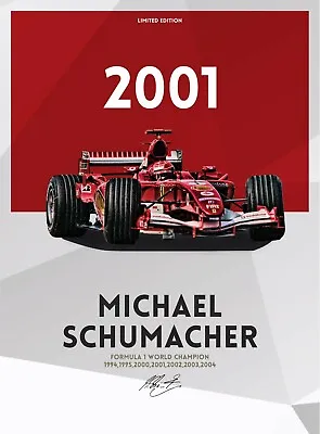 Ferrari Michael Shumacher F1 Poster High-Quality Vintage Racing 22x17  Art Print • $64.95