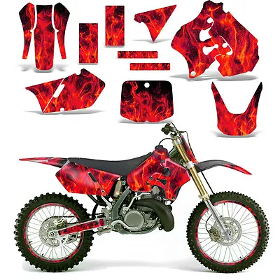 Decal Graphic Kit Suzuki RM 250 RM250 Dirt Bike Backgrounds Deco 96-98 ICE RED • $79.95
