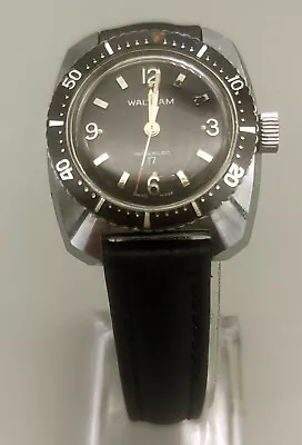 Vintage Waltham Diver 17 Jewel Mechanical Wrist Watch • $109