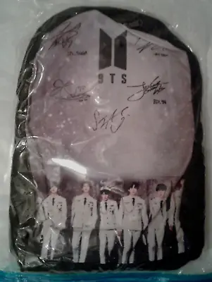 BTS BACKPACK .autopen SIGNed Med. Kpop School Book Bag Adjustable New In Package • $12.98