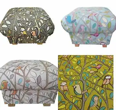 Tweety Birds Fabric Footstool Bespoke Pouffe Footstall Nursery Bedroom Accent • £115.90