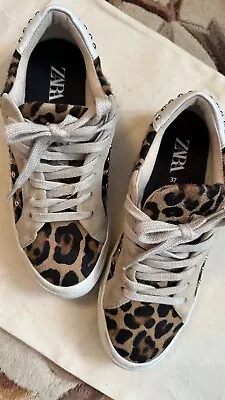 Cheetah Sneakers Leopard Shoes Women 37 • $8