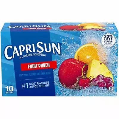 Capri Sun Fruit Punch Ready-to-Drink Juice (40 Pouches 4 Boxes Of 10) • £48.64