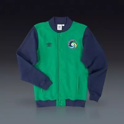 ~Umbro NEW YORK COSMOS VARSITY BOMBER JACKET FLC Track Jersey-sweat Shirt~Sz Med • $256.43