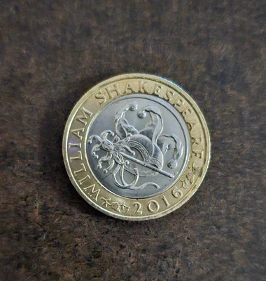£25 • Buy 2016 William Shakespeare 2 Pound Coin - Jester - Very Rare