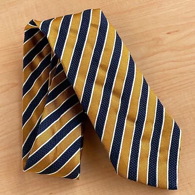 Pal Zileri Striped Silk And Wool Blend Mens Neck Tie - Italy (w/ Thread Fraying) • $20