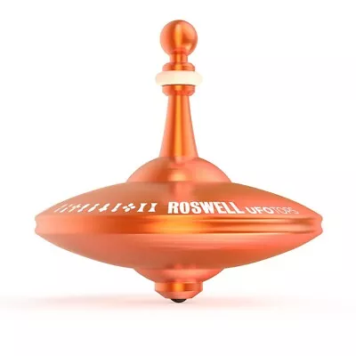 UFO Tops - Roswell | Metal Spinning Top | Color: Desert Orange • $14.99