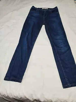 J Brand Maria Jeans  Dark Blue Denim Mid Rise Skinny Stretch Size 23 • $17.99