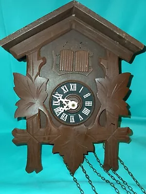 Vintage Wooden Cuckoo Clock  Germany - For Parts Repair No Pendulum No Weights • $45