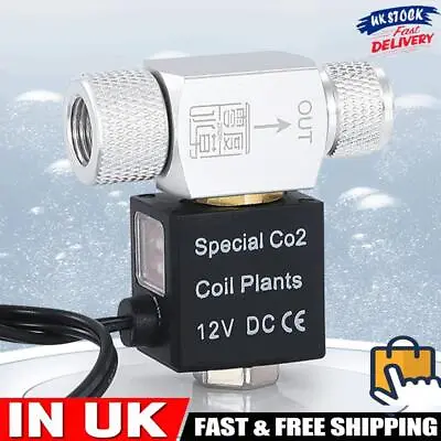 Aquarium CO2 Solenoid Valve DC12V CO2 Solenoid Valve Regulator For Fish Tank • £11.69