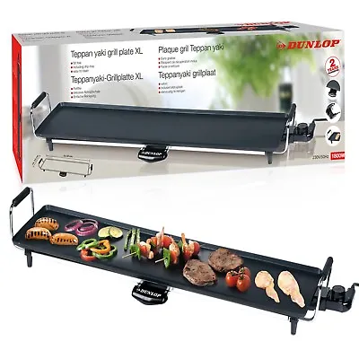 £42.99 • Buy Dunlop Electric 87x23cm XXL Teppanyaki Grill Barbecue Table Top Griddle Party