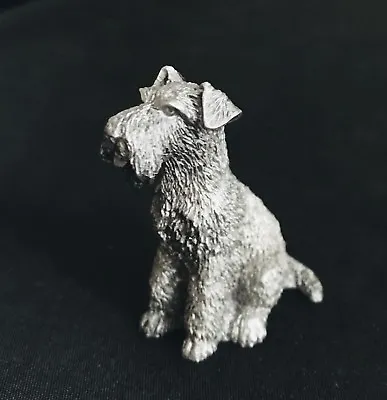 Fine Pewter Silver Schnauzer Dog Puppy Highly Detailed Figurine Statue C • $7.95