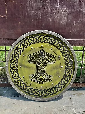 £132 • Buy Viking Shield Battle-Ready Shield Wooden Shield - Medieval Round Battle Warrior