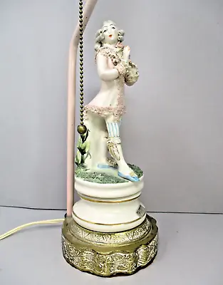Vintage Cordey Lamp French Victorian Man Figurine Figural 16in Table Boudoir • $34.99