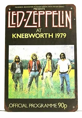$9.95 • Buy Led Zeppelin Tin Sign 1979 Live In Concert Tour Metal Poster Zep Rustic Ad Look