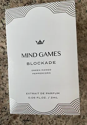 New Mind Games Blockade Extrait De Parfum  Sample Spray 2ml / .06 Oz. • $13