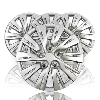 $48.95 • Buy 15  Set Of 4 Wheel Covers Snap On Hubcaps Full Hub Caps Fit R15 Tire & Steel Rim