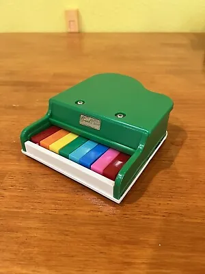 Rare NTP Mini Toy Grand Piano Rainbow Keys Green  1980s 8 Key Retro Kids Toy • $29.99