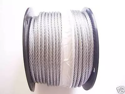 Galvanized Wire Rope Cable 1/4  7x19: 50100125150200250300400 And 500 Ft • $46.08