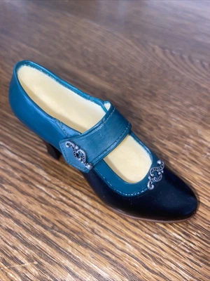 $19.99 • Buy Just The Right Shoe Signed Raine #25041 Suffragette Victorian Style Green Black