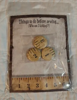 Notepad W/3 Magnets Sewing Themed  Things To Do Before Sewing  5 1/2 X 4 1/4 In • $4.50