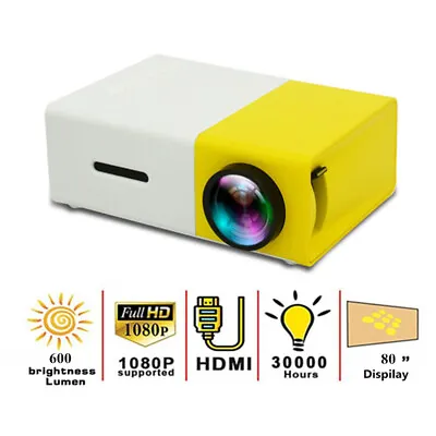 £42.99 • Buy Portable Rechargeable Pocket Mini LED Projector 3D HD 1080P Home Cinema HDMI