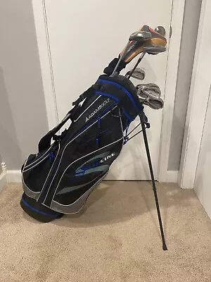 Men's Golf Set W/ Taylormade Driver & Adams Golf Stand Bag - 12 Clubs R Flex LH • $350