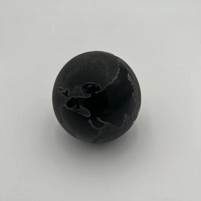 $10.99 • Buy Black Frost Solid Glass Paper Weight, Heavy Globe Of The World-Flat Bottom 2 1/2