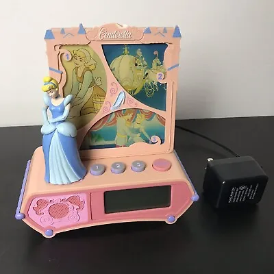 $50 • Buy Vintage Disney Cinderella Storytelling Alarm Clock Rare Night Light Dc94516