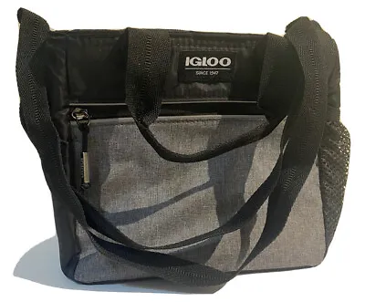 Igloo 9 Can Black Gray Balance Cooler Lunch Tote Insulated Adjustable Strap • $19.20