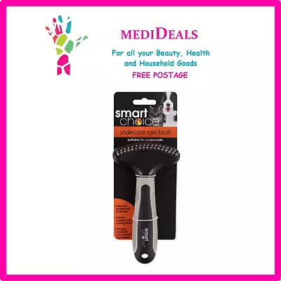 Smart Choice Rake Brush For Undercoats - Removes Tangles & Loose Hair • £6.95