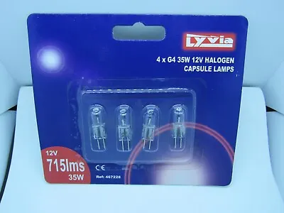 G4 35W HALOGEN 12V 1 X PACK OF 4 Light Bulb Capsule  ( Warm White)  715 Lms • £2.95