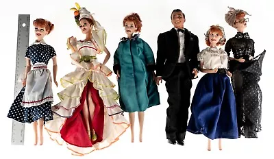 Six I Love Lucy Barbie Dolls Including Ricky Ricardo USED No Boxes Mattel Desilu • $110