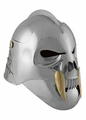 Medieval Orc Mask Made Of Steel Viking Knight Skeleton Helmet Halloween Costume • $129