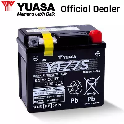 Yuasa Battery Precharged YTZ7S HONDA 150 SH IE ABS 2013-014-2015-2016 • £70.90