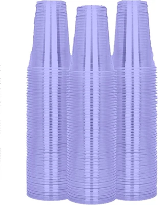 200 Pack7oz Plastic Cups Blueish Colure Cold Cups For Drinking Water...  • £13.99