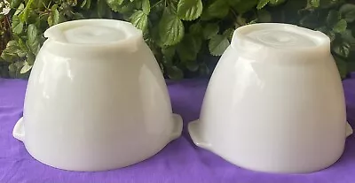 VTG KENWOOD Pair Of Chef 1980s Milk Glass Mixing Bowls700/900 Series #17500 • $45