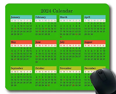 Calendar 2024 Year Mouse PadPink Mouse Pad With Stitched Edge • $7.99