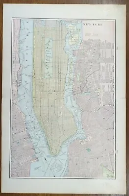 £32.77 • Buy Vintage 1901 NEW YORK CITY Map 14 X22  ~ Old Antique Original MANHATTAN TRIBECA 